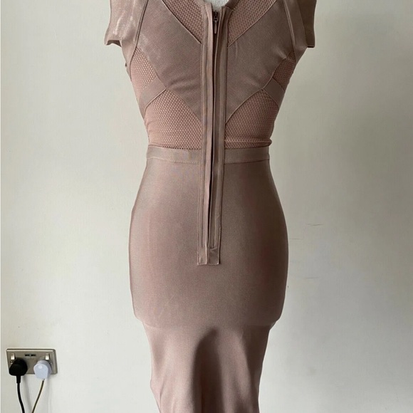 WOW Couture Blush Pink Bodycon Dress Size M 10 Bandage - Picture 5 of 5